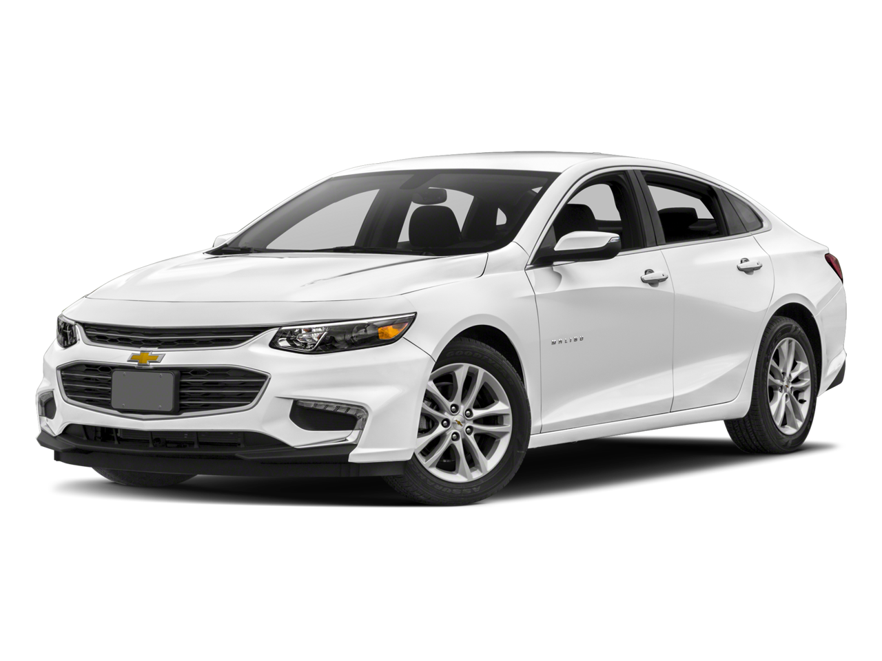 2018 Chevrolet Malibu LT in Summit White — front three-quarter view