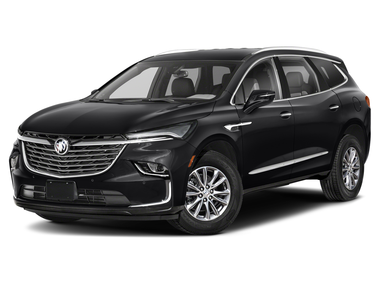2023 Buick Enclave Essence in Ebony Twilight Metallic — front three-quarter view