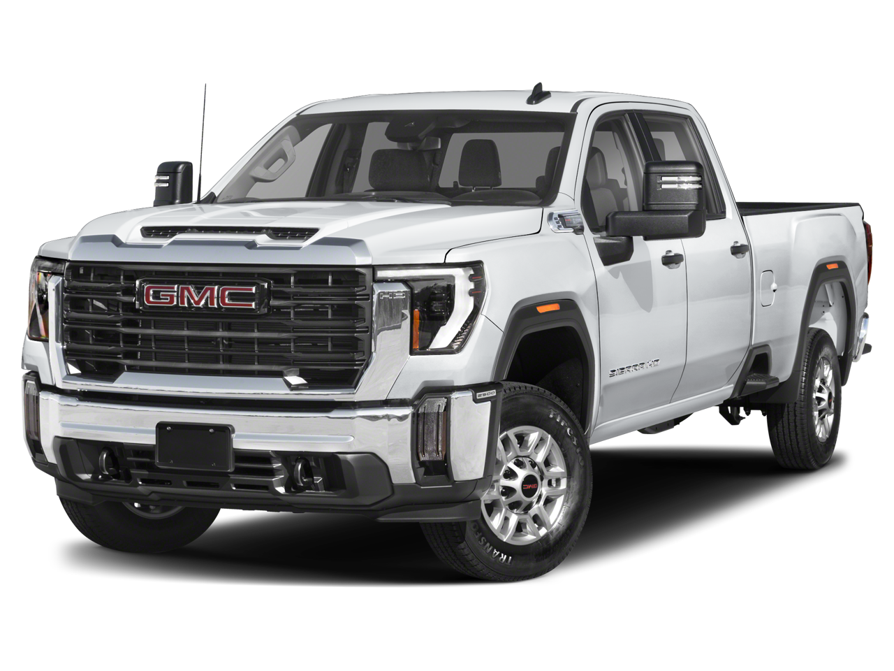 2024 GMC Sierra 2500 HD Denali Ultimate in Downpour Metallic — front three-quarter view