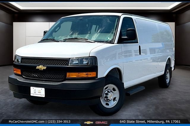 2026 Chevrolet Express Cargo WT in Summit White — front three-quarter view