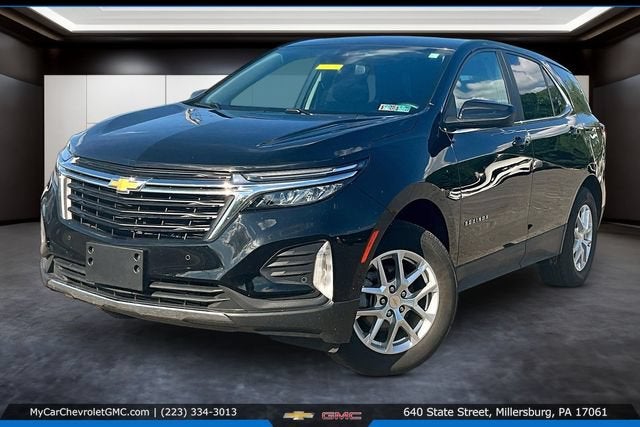2024 Chevrolet Equinox LT in Mosaic Black Metallic — front three-quarter view