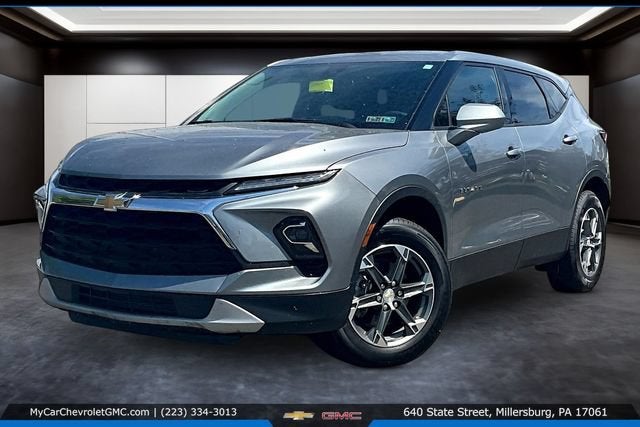 2025 Chevrolet Blazer 2LT in Sterling Gray Metallic — front three-quarter view